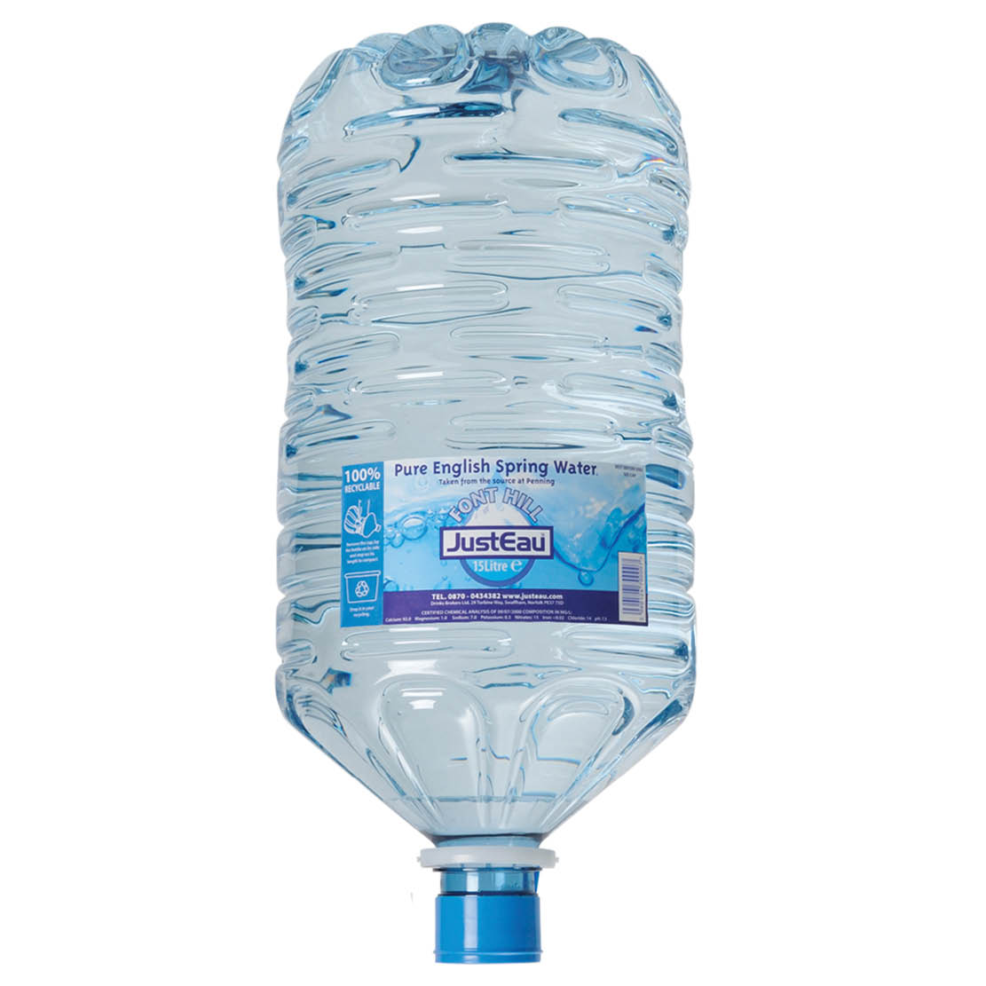15 Litre Pure English Spring Mineral Water Refill Bottle (Min Order Qty = 2) 